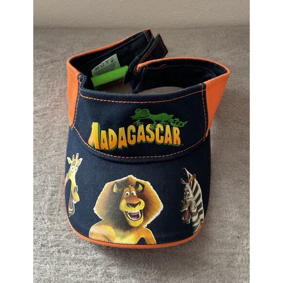 VTG RARE Madagascar Movie Hat Promo Dreamworks youth kid visor 2000s dreamworks - Picture 1 of 8